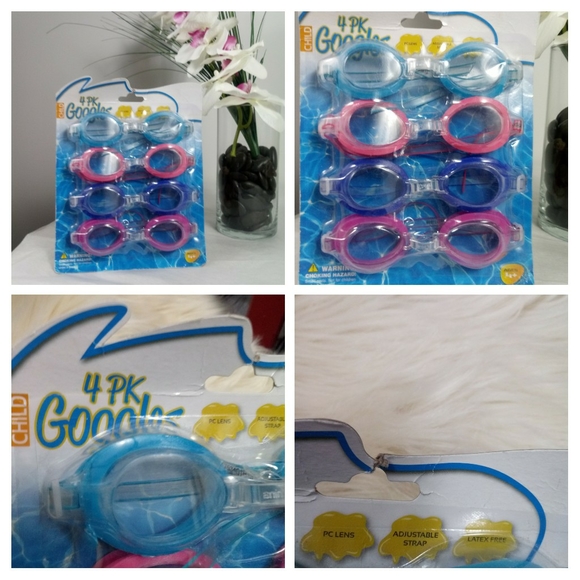📌4/$20 Kids Swim Goggles NEW Multi-Colors 4pk - Picture 6 of 13